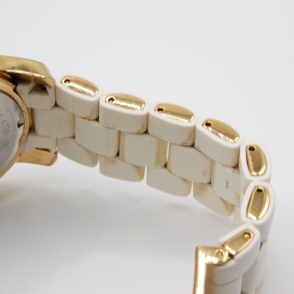 Michael Kors Runway White & Gold Chronograph Quartz Watch MK-5145 (New Battery) - Picture 8 of 8